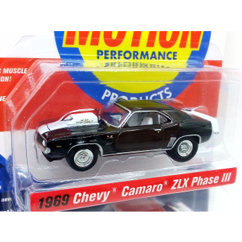 Baldwin Motion 2-pack: 1969 Chevrolet Camaro ZLX Phase III & 1973 Chevrolet Camaro Phase III - skala 1:64 - Johnny Lightning